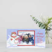 Happy Holidays Niedlich Snowman Feiertagskarte (Stehend Vorderseite)