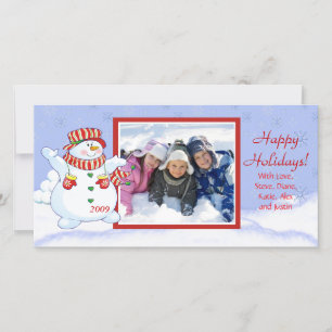 Happy Holidays Niedlich Snowman Feiertagskarte