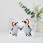 Happy Holidays Niedlich Weihnachten mit Pinguinen (Stehend Vorderseite)