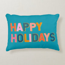 Happy Holidays Niedlich Whimsical Typografy Blue