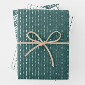 Happy Holidays niedliche Nadelstreifen rot Geschenkpapier Set (Beispiel)