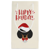 Happy Holidays - Niedliche Santa Dackel - Weihnach Kleine Geschenktüte (Vorderseite)