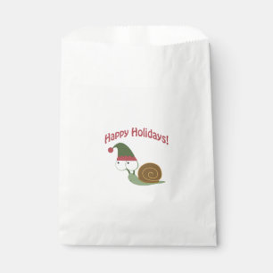 Happy Holidays Niedliche Schnecke Weihnachtself Geschenktütchen