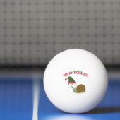Happy Holidays Niedliche Schnecke Weihnachtself Tischtennisball (Netto)