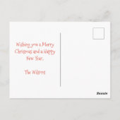 Happy Holidays - Niedliche Winter Bunnies - Weihna Postkarte (Rückseite)