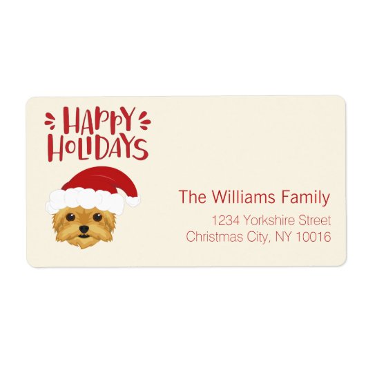 Happy Holidays - Niedliche Yorkshire Terrier Weihn (Vorne)