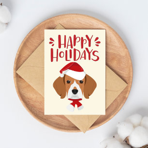 Happy Holidays - Niedlicher Beagle Weihnachten Postkarte
