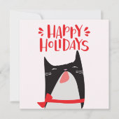 Happy Holidays - Niedlicher Weihnachtskatzenjammer Feiertagskarte (Vorderseite)