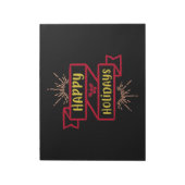 Happy Holidays Notizblock (Rotiert)