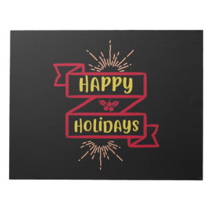 Happy Holidays Notizblock