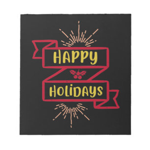 Happy Holidays Notizblock