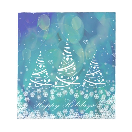 Happy Holidays Notizblock (Vorderseite)