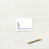 Happy Holidays NYC Statue of Liberty Hanukkah Post-it Klebezettel (Auf Schreibtisch)