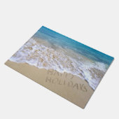 Happy Holidays Ocean Beach Fußmatte (Schrägansicht)