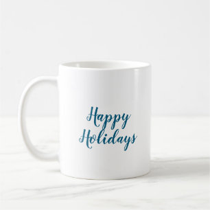 Happy Holidays Ocean Blue Kaffeetasse