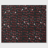 Happy Holidays on Black Geschenkpapier (Flach)