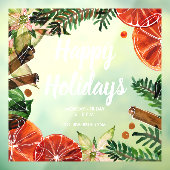 Happy Holidays Orange Cinnamon Fensteraufkleber (Blatt 3)