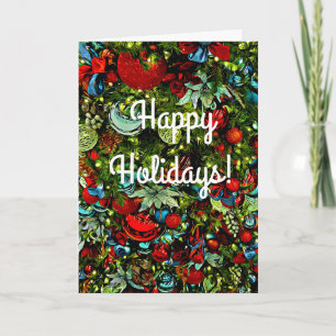 Happy Holidays Ornament Bling Weihnachtskarte Karte