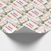 Happy Holidays Ornamente Geschenkpapier (Ecke)