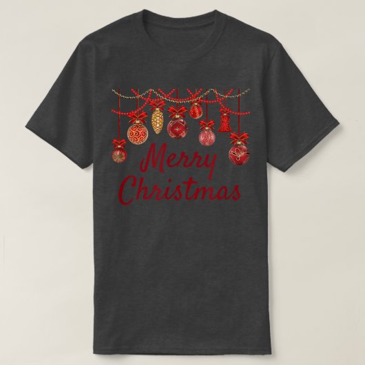 Happy Holidays Ornaments Frohe Weihnachten Hanukka T-Shirt (Design vorne)