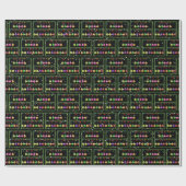 HAPPY HOLIDAYS Ornaments With Garland Geschenkpapier (Flach)