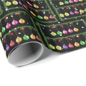 HAPPY HOLIDAYS Ornaments With Garland Geschenkpapier (Rolleneckpunkt)