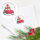 Happy Holidays Our Home to Yours Round Sticker