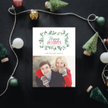 Happy Holidays Painted Botanicals