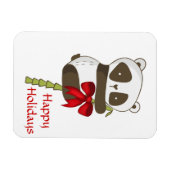 Happy Holidays Panda Magnet (Horizontal)
