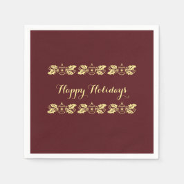 Happy Holidays Paper Napkins von RoseWrites Serviette