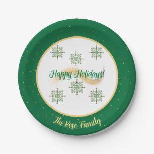 Happy Holidays Paper Plate Pappteller