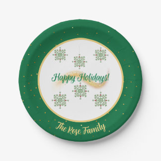 Happy Holidays Paper Plate Pappteller