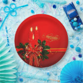 Happy Holidays Paper Plate Pappteller (Party)