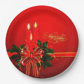 Happy Holidays Paper Plate Pappteller (Vorderseite)