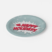 Happy Holidays Pappteller (Schrägansicht)