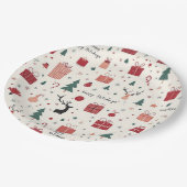 Happy Holidays Pappteller (Schrägansicht)