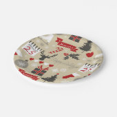 Happy Holidays Pappteller (Schrägansicht)