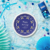 Happy Holidays Party Lassen Sie es schneegehen Ren Pappteller (Party)