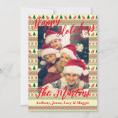 Happy Holidays - Pattern Ferienkarte Einladung (Vorderseite)