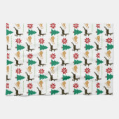 Happy Holidays Pattern Geschirrtuch (Horizontal)