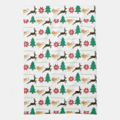 Happy Holidays Pattern Geschirrtuch (Vertikal)