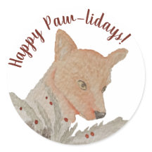 Happy Holidays Pawlidays Woodland Fox