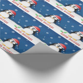 Happy Holidays Penguin Geschenkpapier (Ecke)