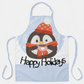 Happy Holidays Penguin Schürze (Vorderseite)