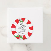 Happy Holidays Peppermint Candy Swirl Fun Elf Geschenkanhänger (Beispiel)
