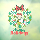 Happy Holidays | Peppermint Candy Wreath Fensteraufkleber (Blatt 3)