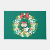 Happy Holidays | Peppermint Candy Wreath Fußmatte (Vorderseite)