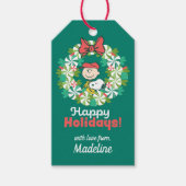 Happy Holidays | Peppermint Candy Wreath Geschenkanhänger (Vorderseite)