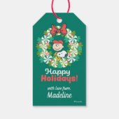 Happy Holidays | Peppermint Candy Wreath Geschenkanhänger (Rückseite)