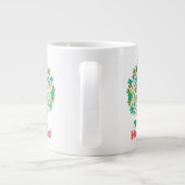 Happy Holidays | Peppermint Candy Wreath Jumbo-Tasse (Rückseite)